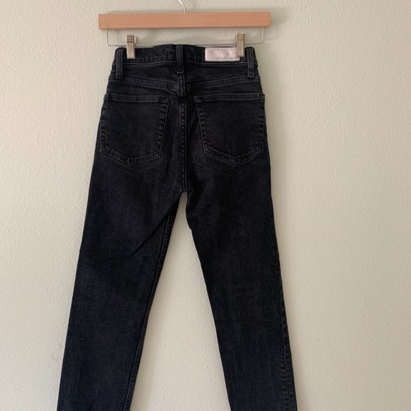 RE/DONE High Rise Stove Pipe Jeans Size 25 - Picture 3 of 10